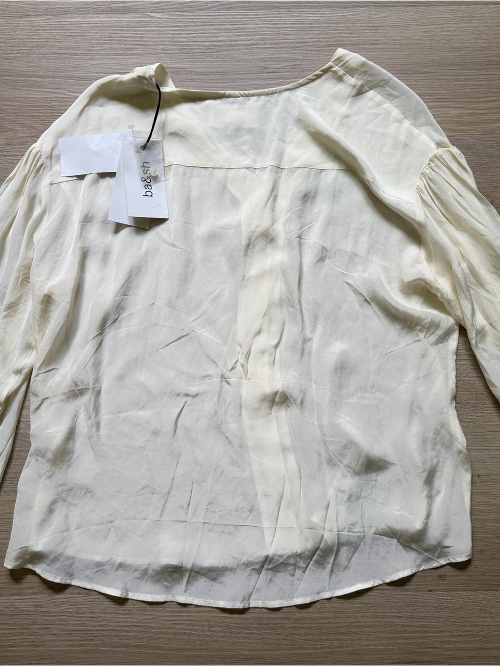 ba&sh Ivory Button-Front V-Neck Blouse - Picture 7 of 7